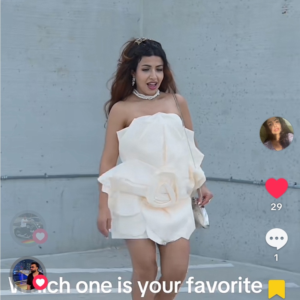 AKIRA Cream Mini Dress